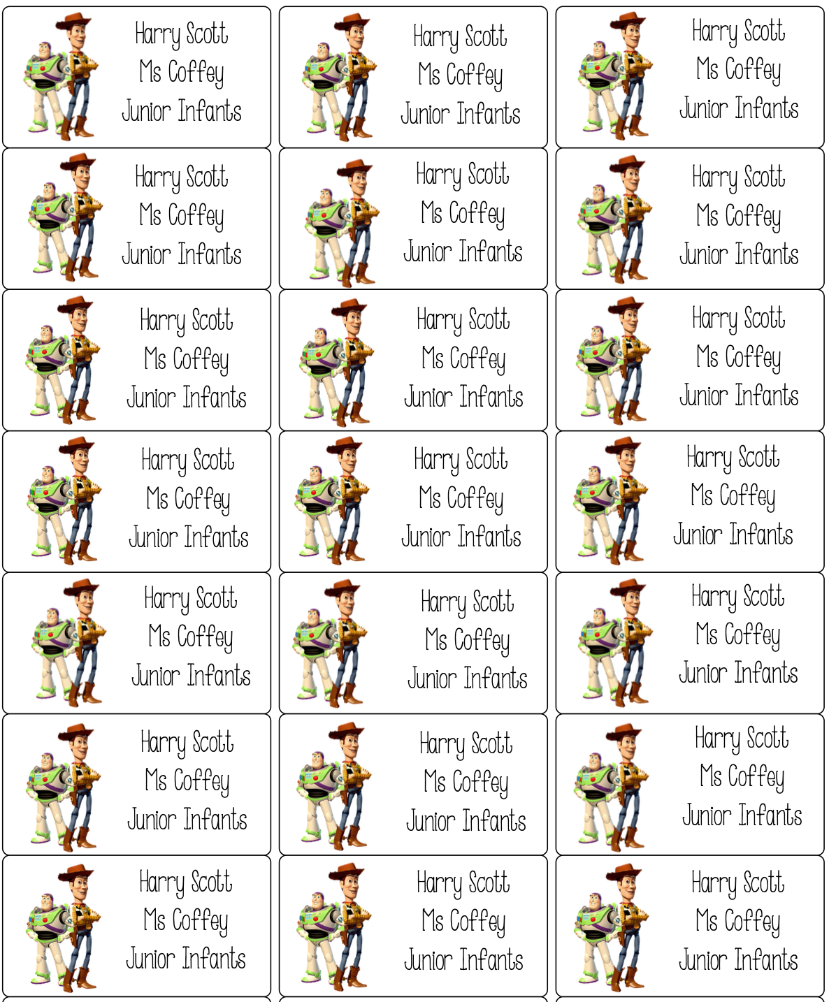 Personalised Back To School Book Stickers