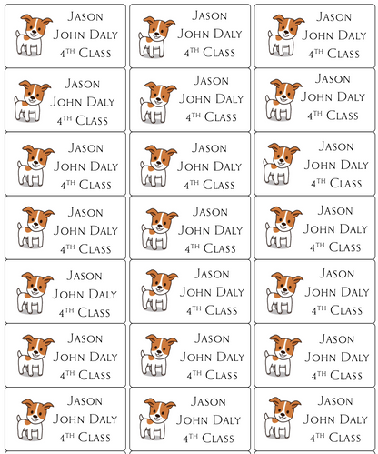 Personalised Back To School Book Stickers
