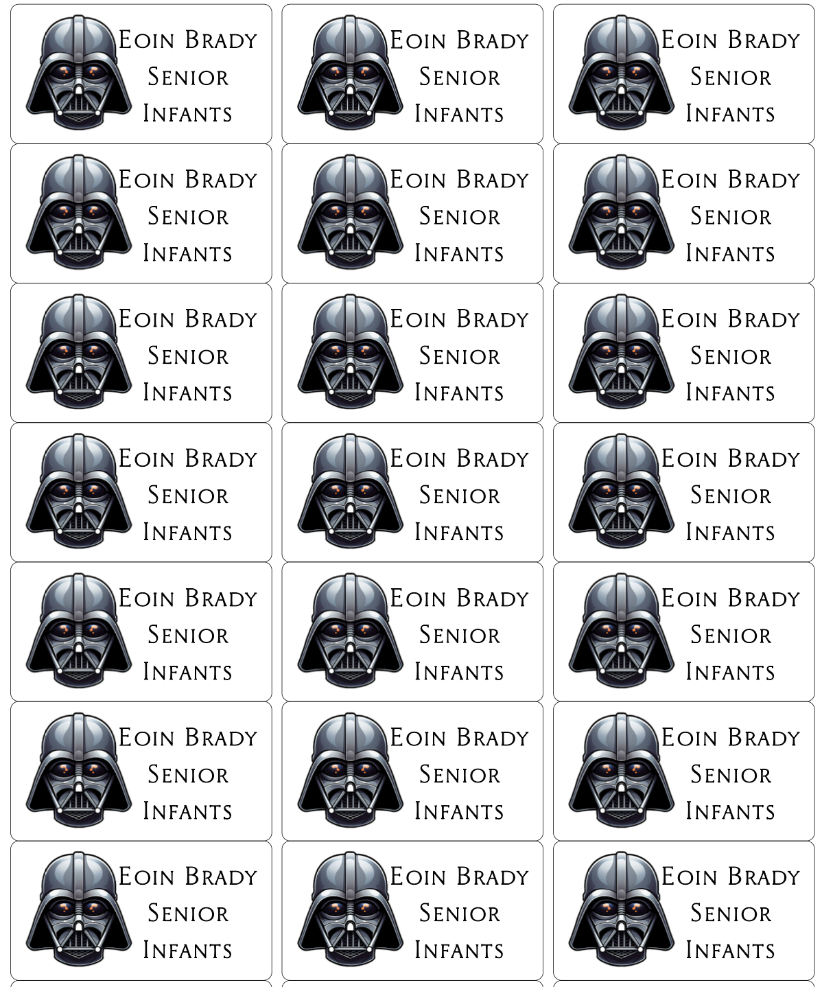 Personalised Back To School Book Stickers