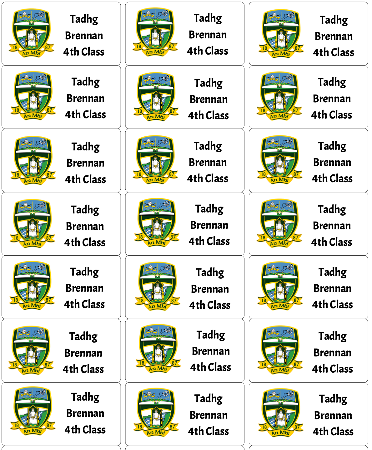 Personalised Back To School Book Stickers