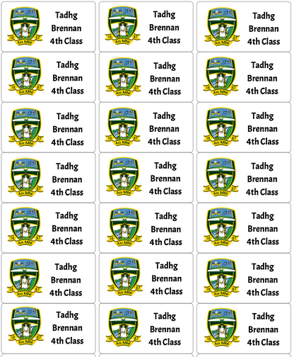 Personalised Back To School Book Stickers