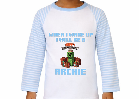 Personalised Minecraft Pyjamas