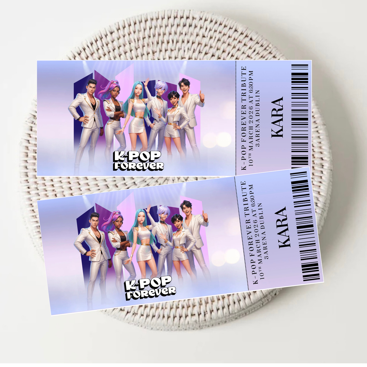 Personalised Concert Tickets
