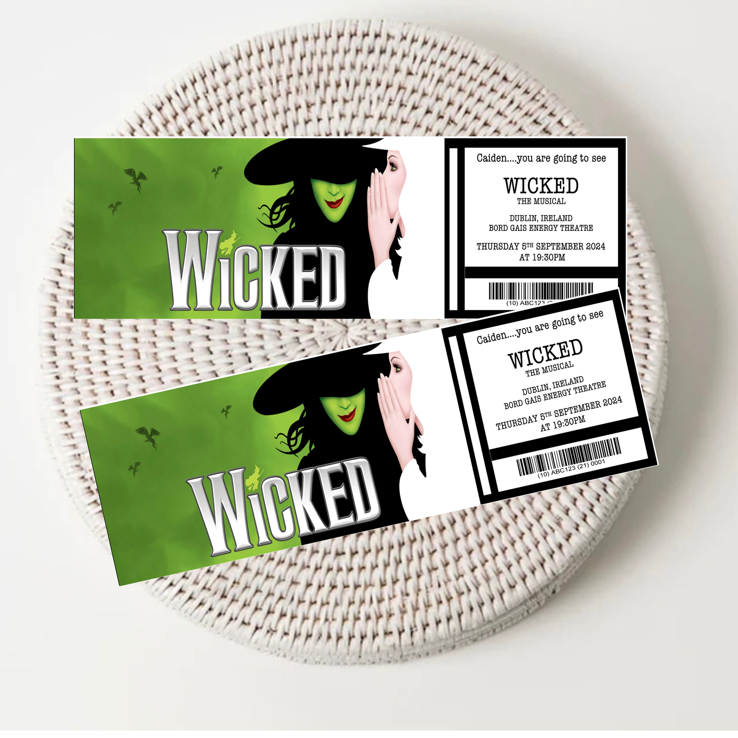 Personalised Show Tickets