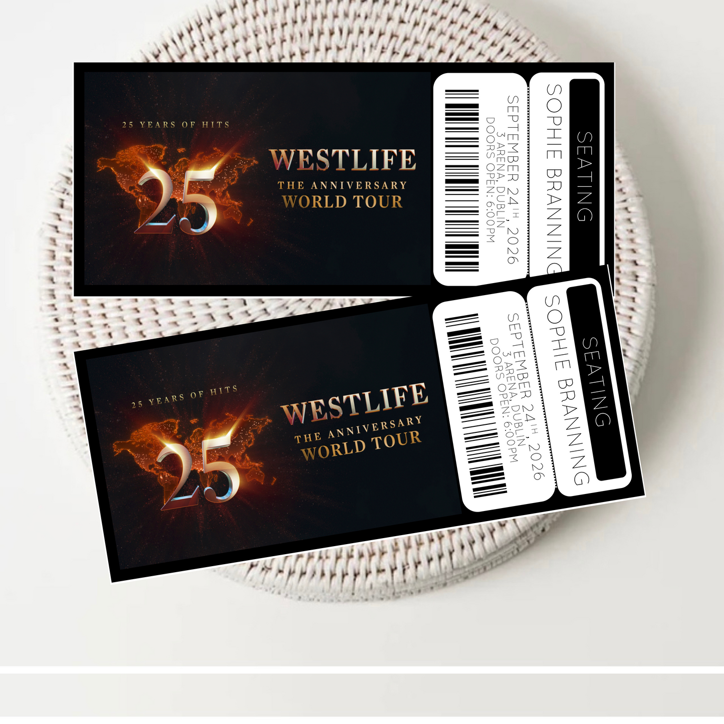 Personalised Concert Tickets