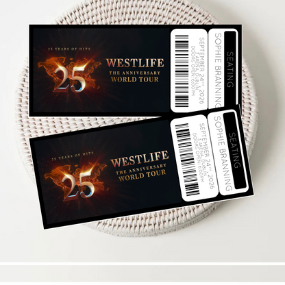Personalised Concert Tickets