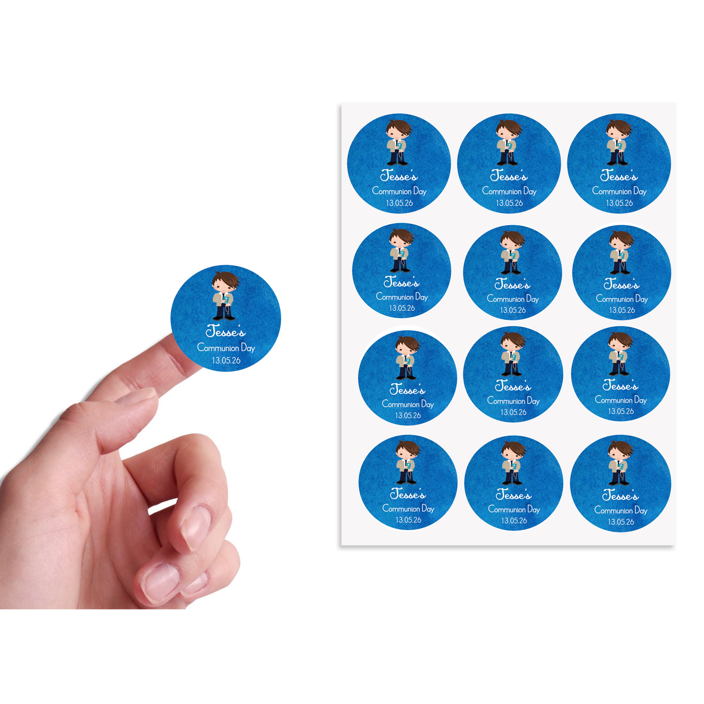 Personalised Communion Sticker Sheets