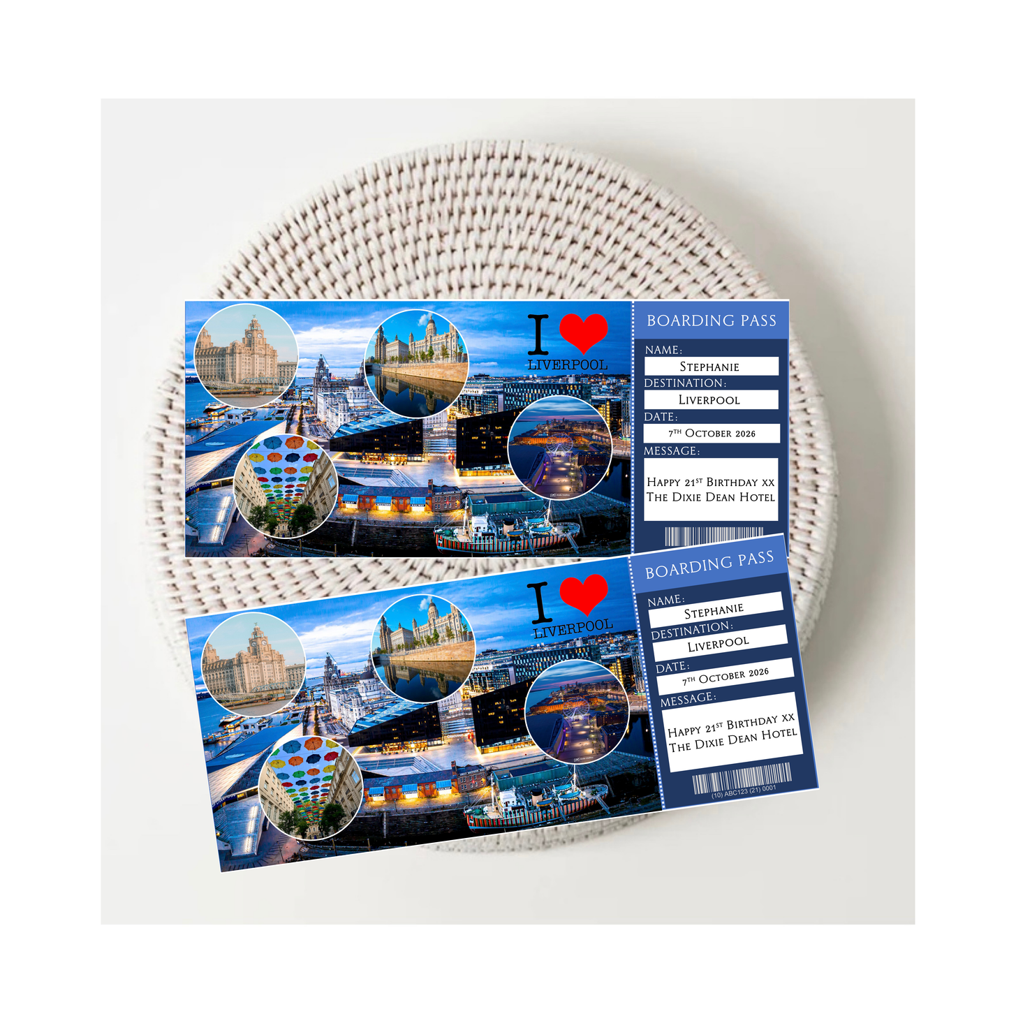 Personalised Destination Tickets