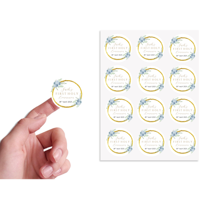 Personalised Communion Sticker Sheets