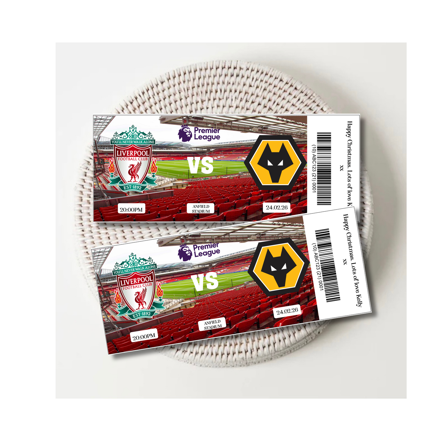 Personalised Football Match Tickets