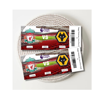 Personalised Football Match Tickets