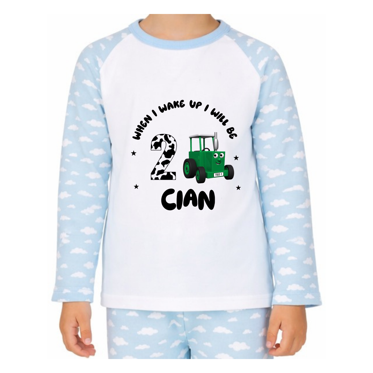 Personalised Tractor Pyjamas