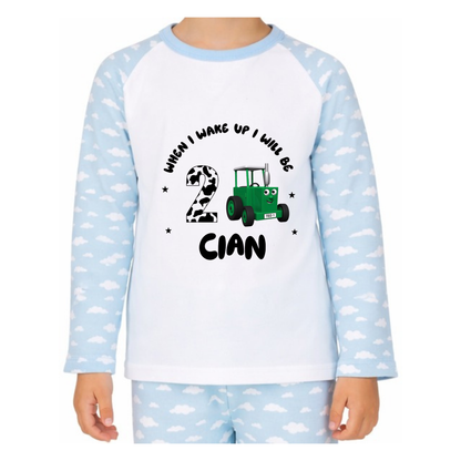 Personalised Tractor Pyjamas