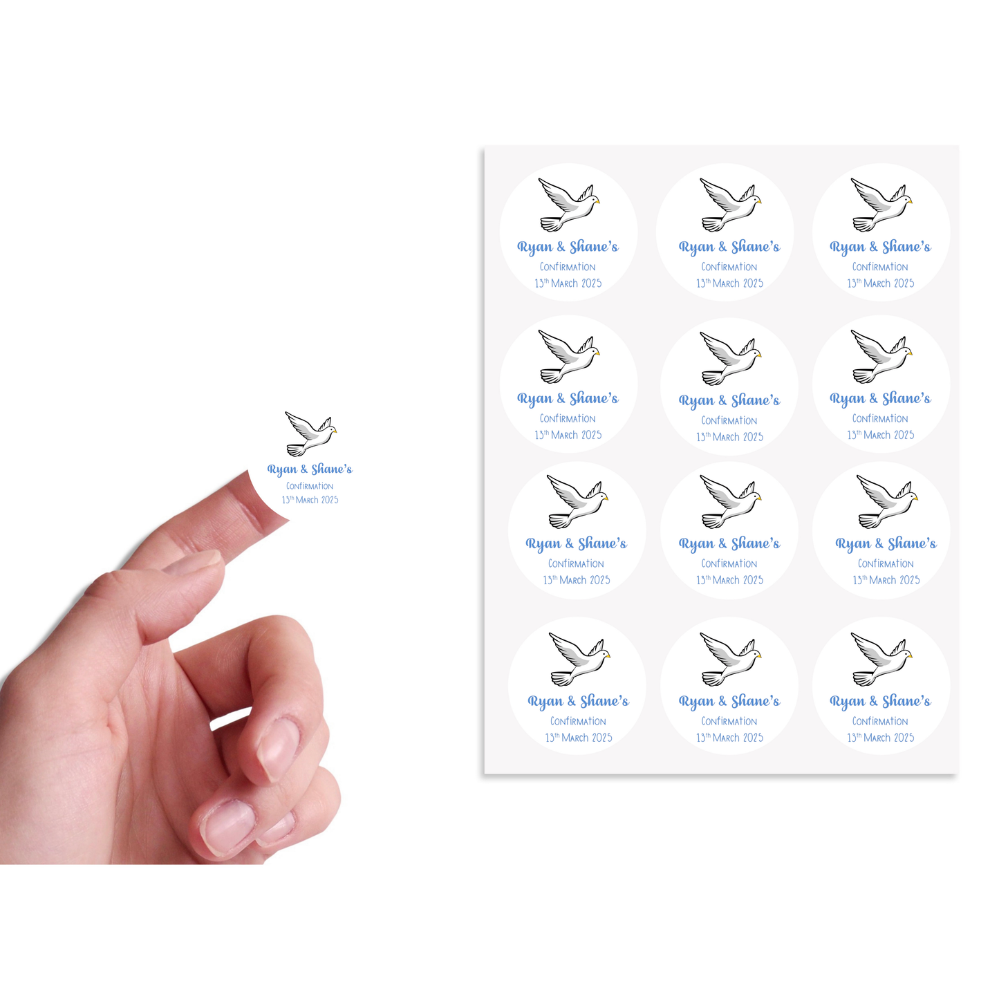 Personalised Communion Sticker Sheets