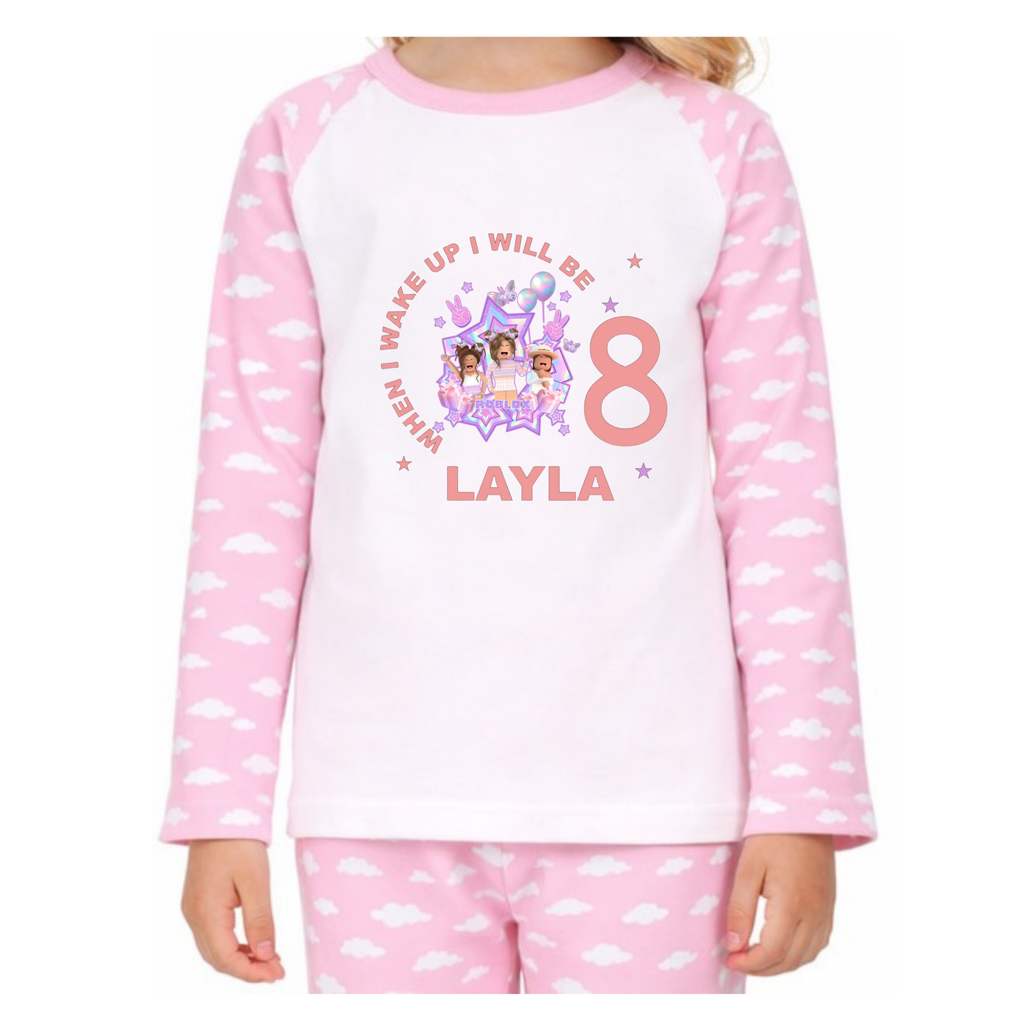 Personalised Roblox Girl Pyjamas