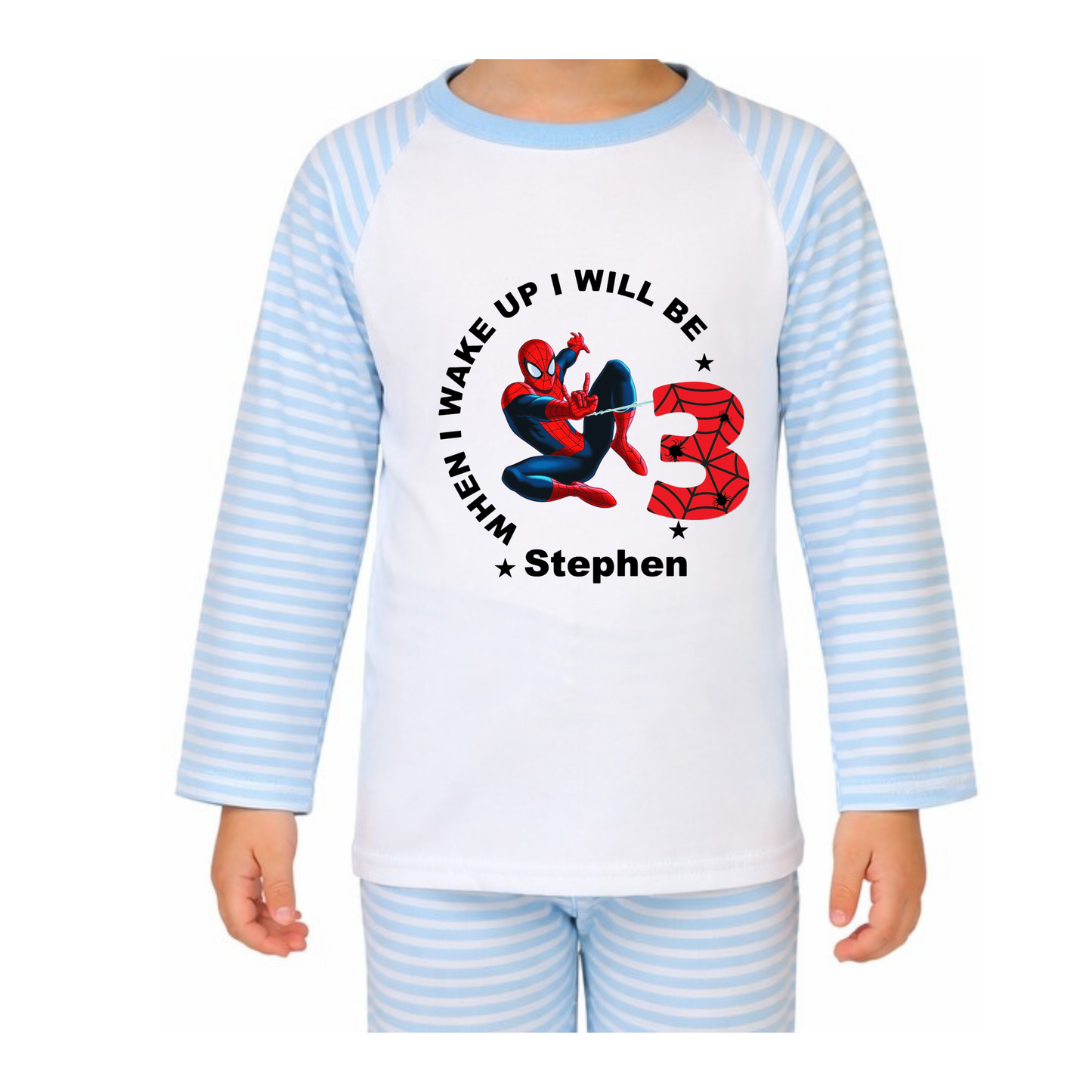 Personalised Spiderman Pyjamas