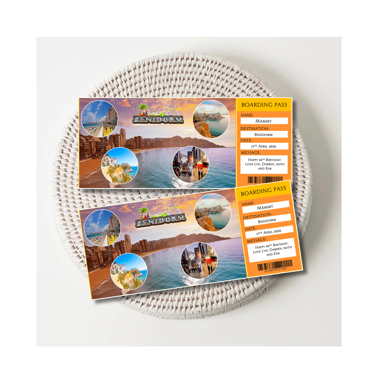 Personalised Destination Tickets