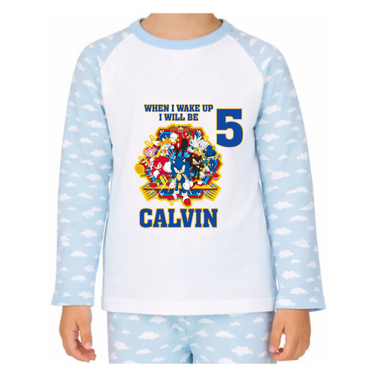 Personalised Sonic The Hedgehog Pyjamas