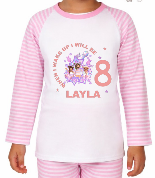Personalised Roblox Girl Pyjamas