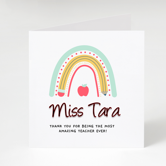 Personalised Teacher Cards