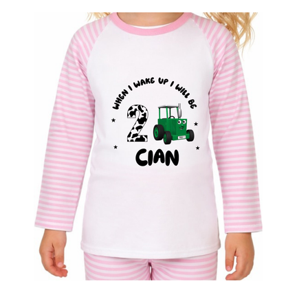 Personalised Tractor Pyjamas