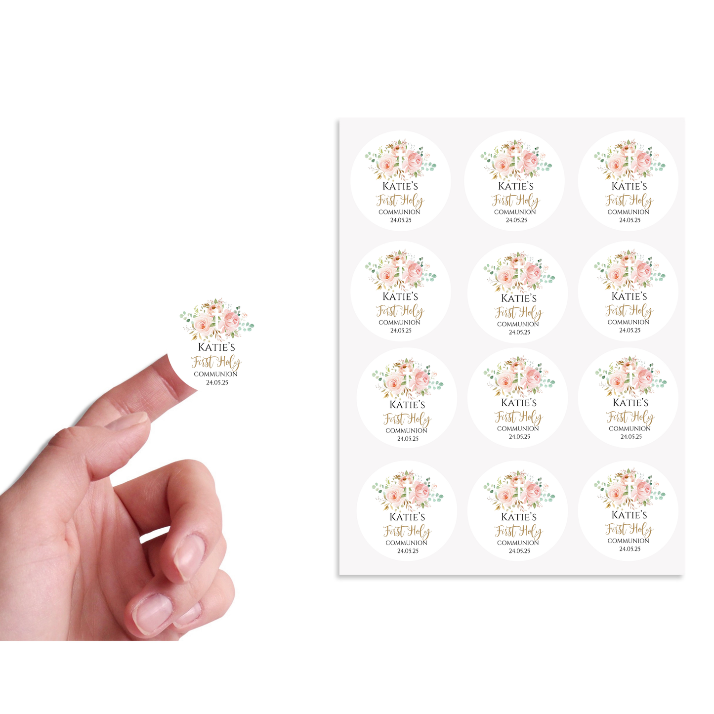 Personalised Communion Sticker Sheets