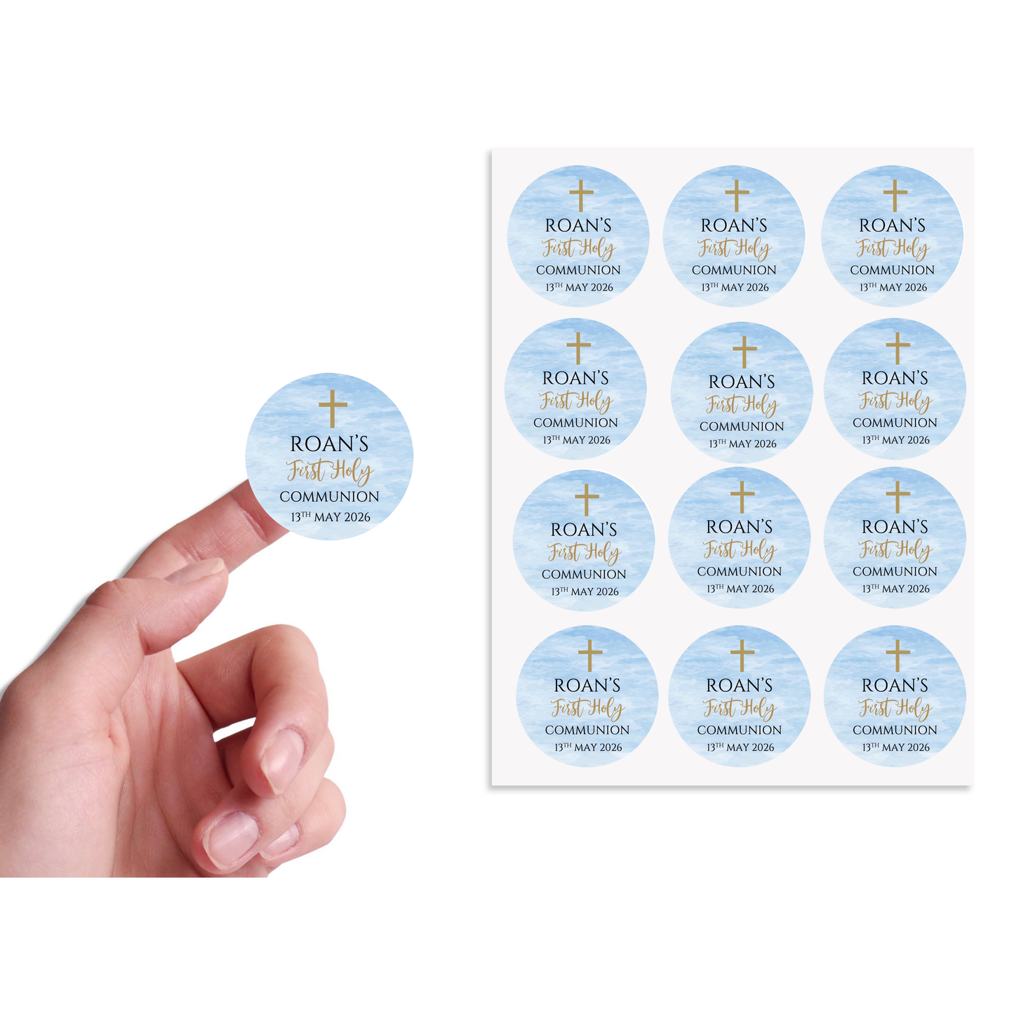 Personalised Communion Sticker Sheets