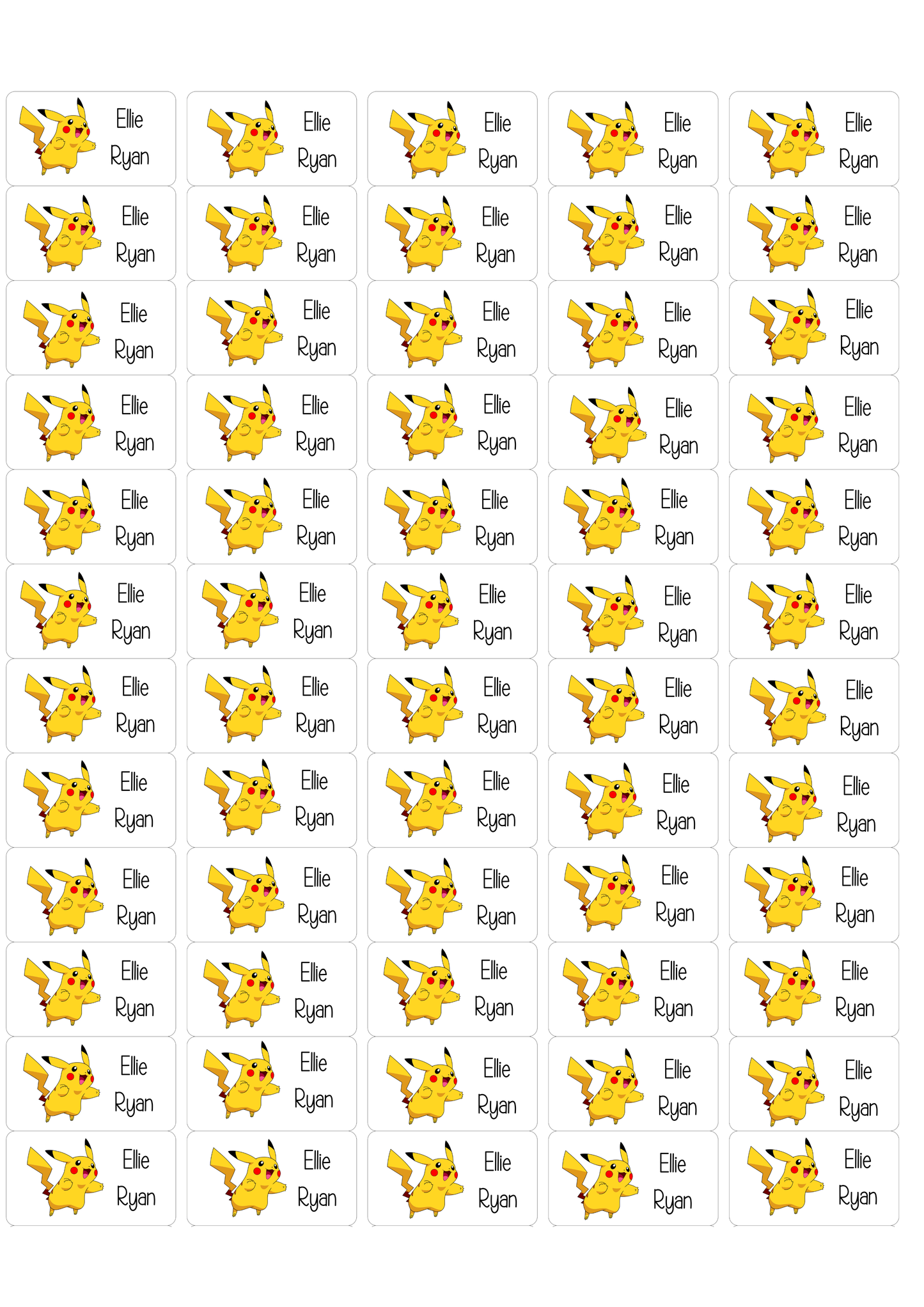 Personalised Back To School Pencil Stickers