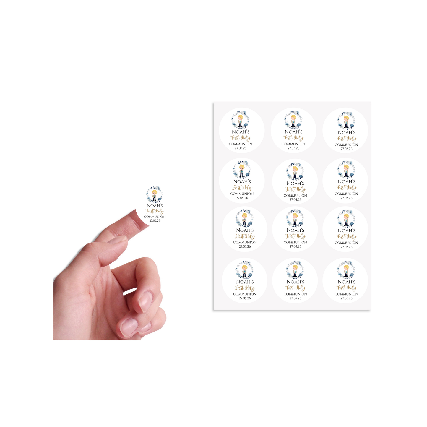Personalised Communion Sticker Sheets