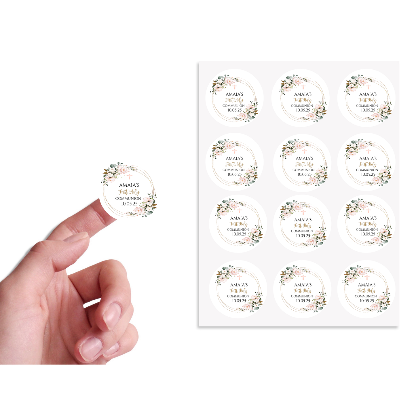 Personalised Communion Sticker Sheets