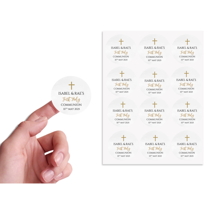 Personalised Communion Sticker Sheets