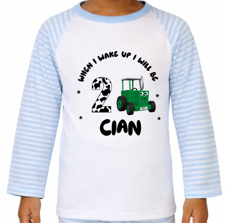 Personalised Tractor Pyjamas