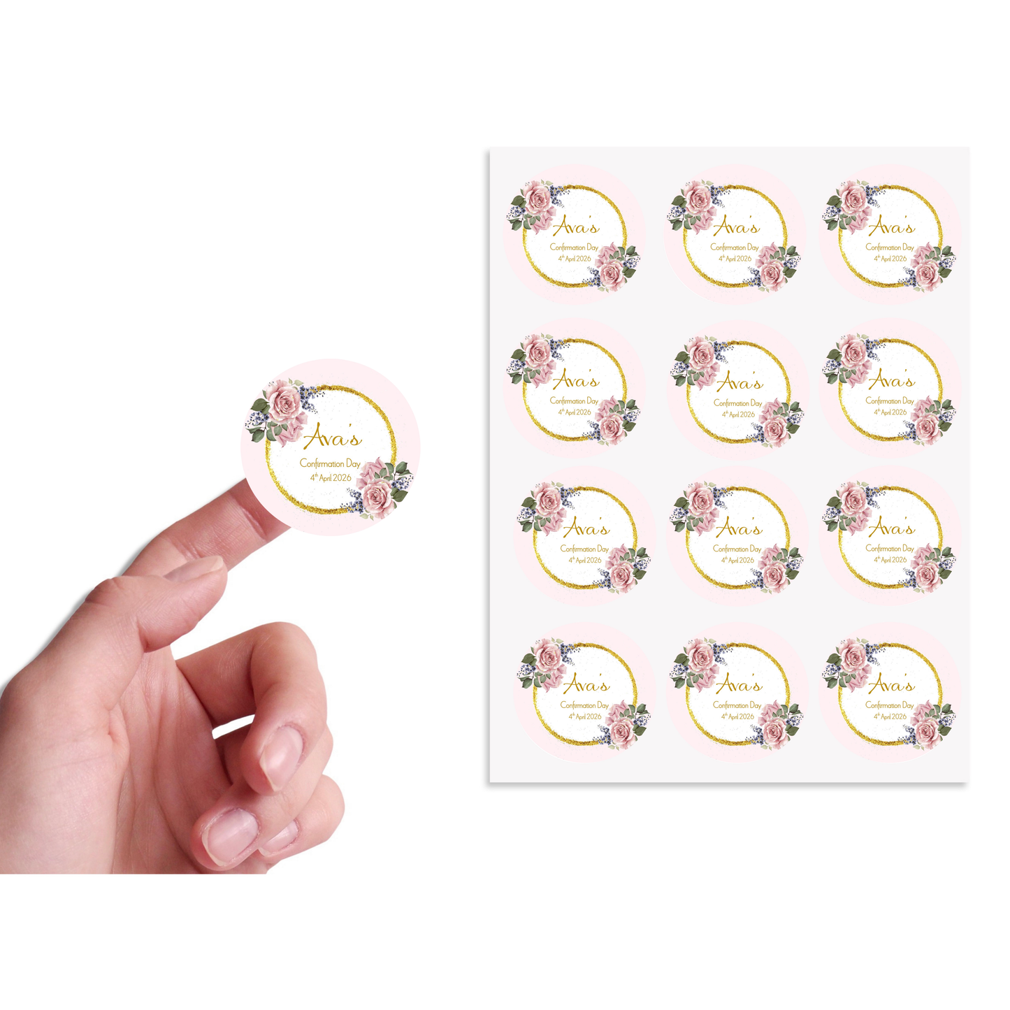 Personalised Communion Sticker Sheets