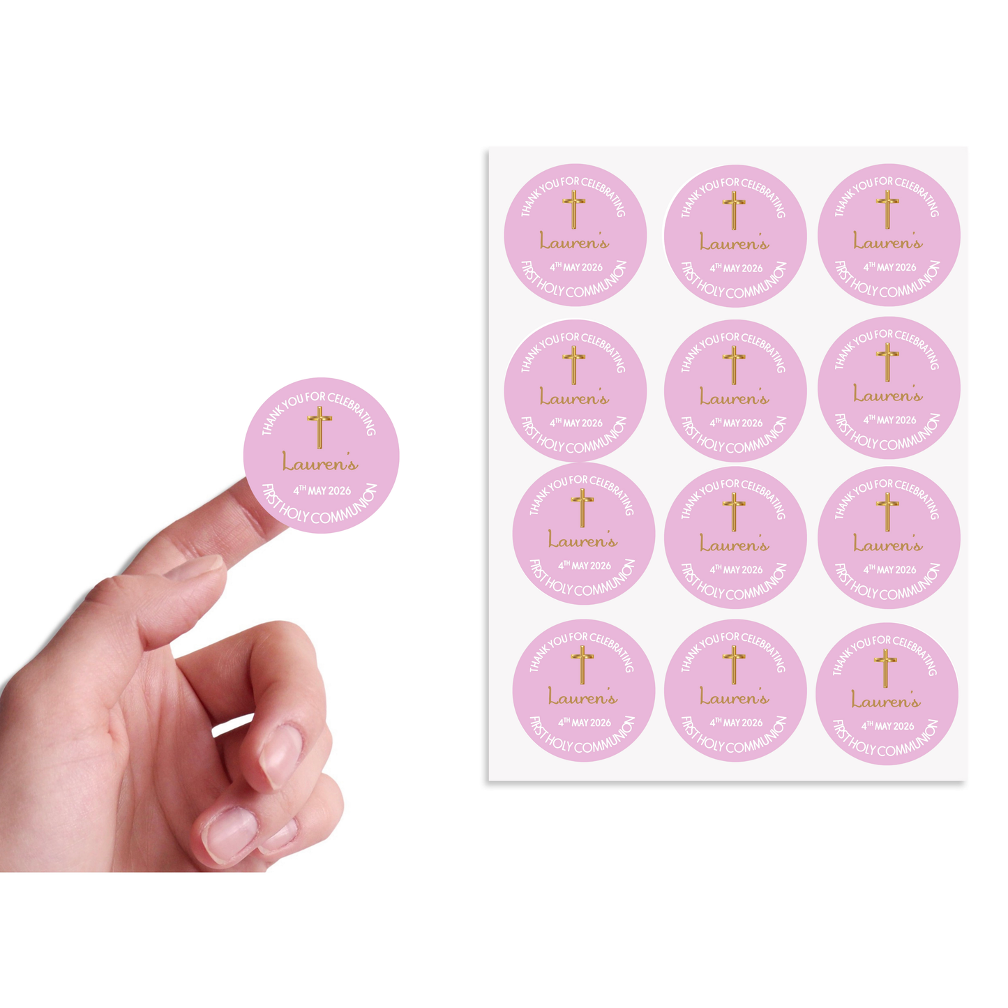 Personalised Communion Sticker Sheets