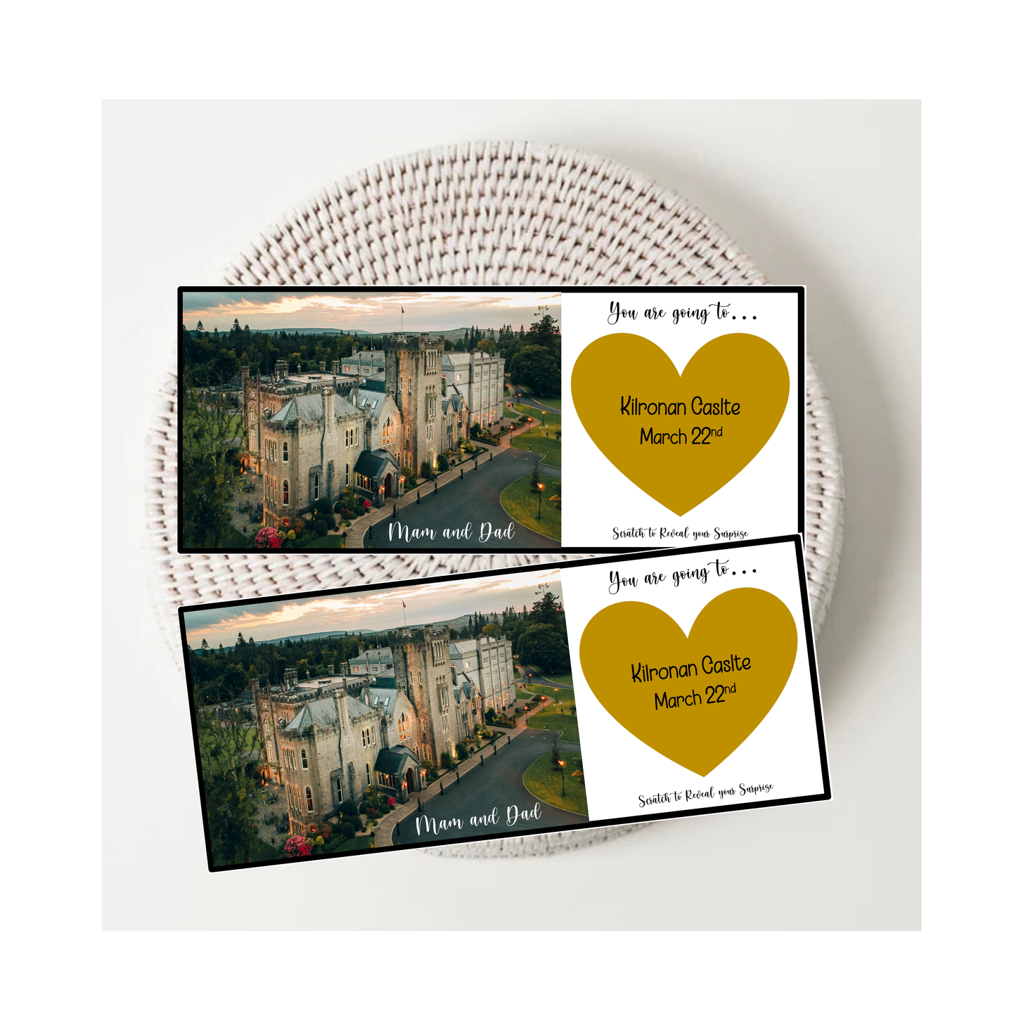 Personalised Scratch To Reveal Tickets