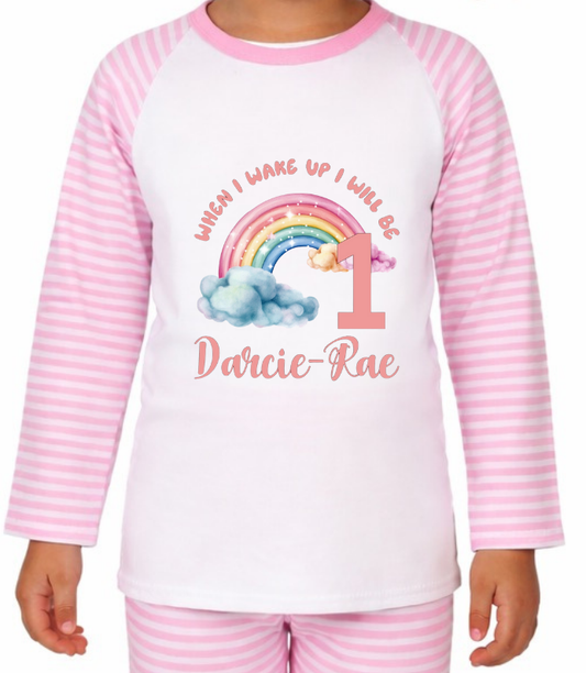 Personalised Rainbow Pyjamas