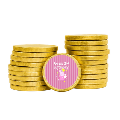 Pack of 10 Personalised Chocolate Coins