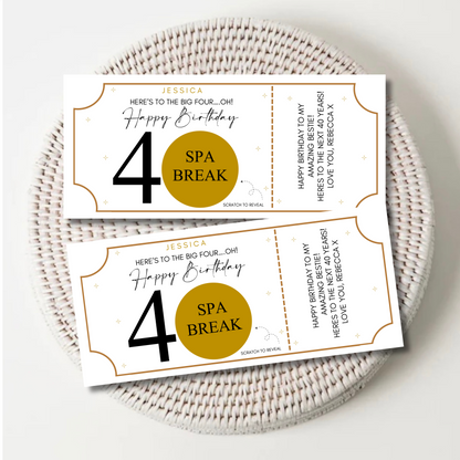 Personalised Scratch To Reveal Tickets