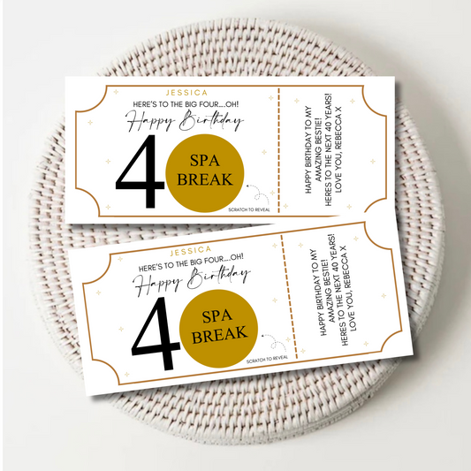 Personalised Scratch To Reveal Tickets