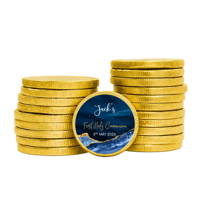 Pack of 10 Personalised Chocolate Coins
