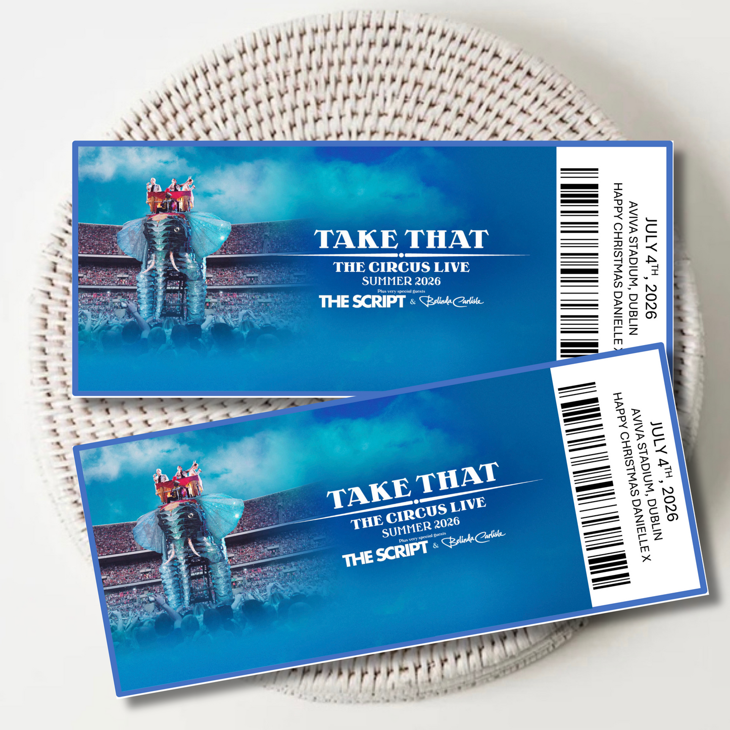 Personalised Concert Tickets