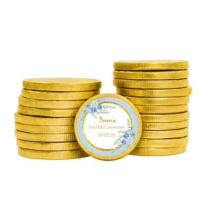 Pack of 10 Personalised Chocolate Coins