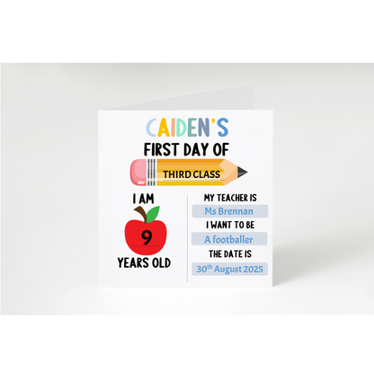Personalised First Day of School/Montessori