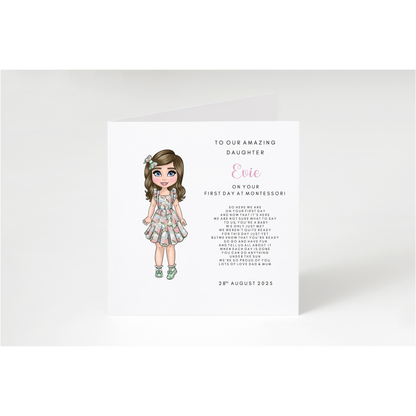 Personalised First Day of School/Montessori