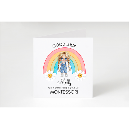 Personalised First Day of School/Montessori