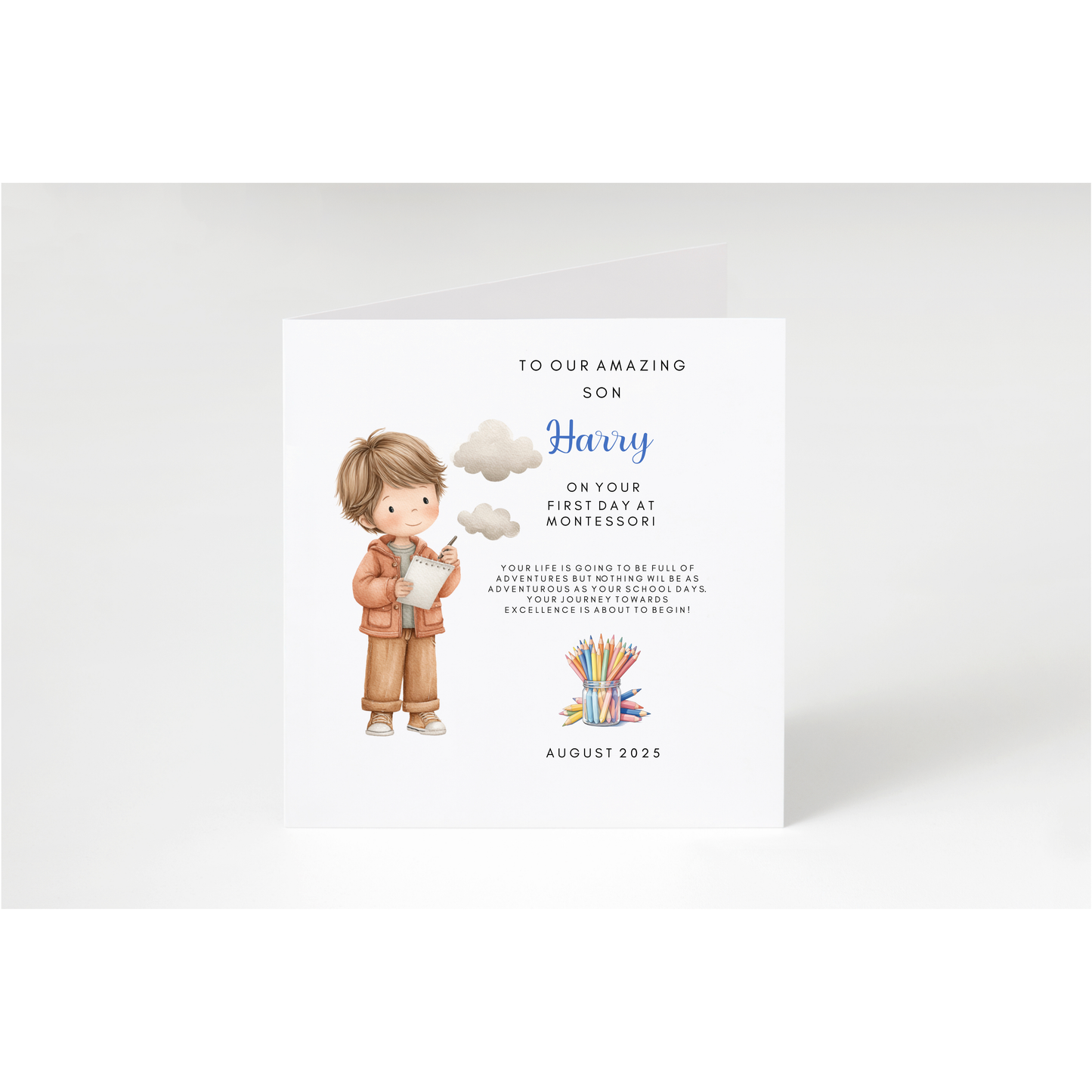 Personalised First Day of School/Montessori
