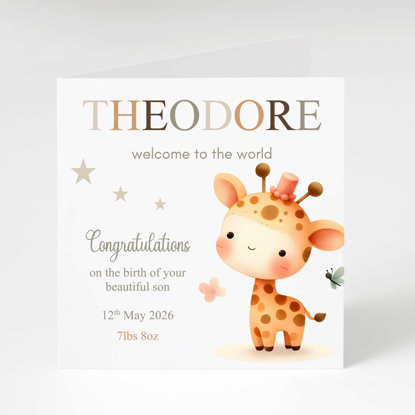 Personalised Naming Day Cards
