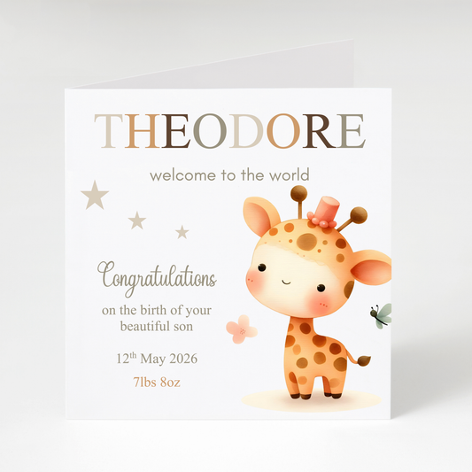 Personalised Naming Day Cards