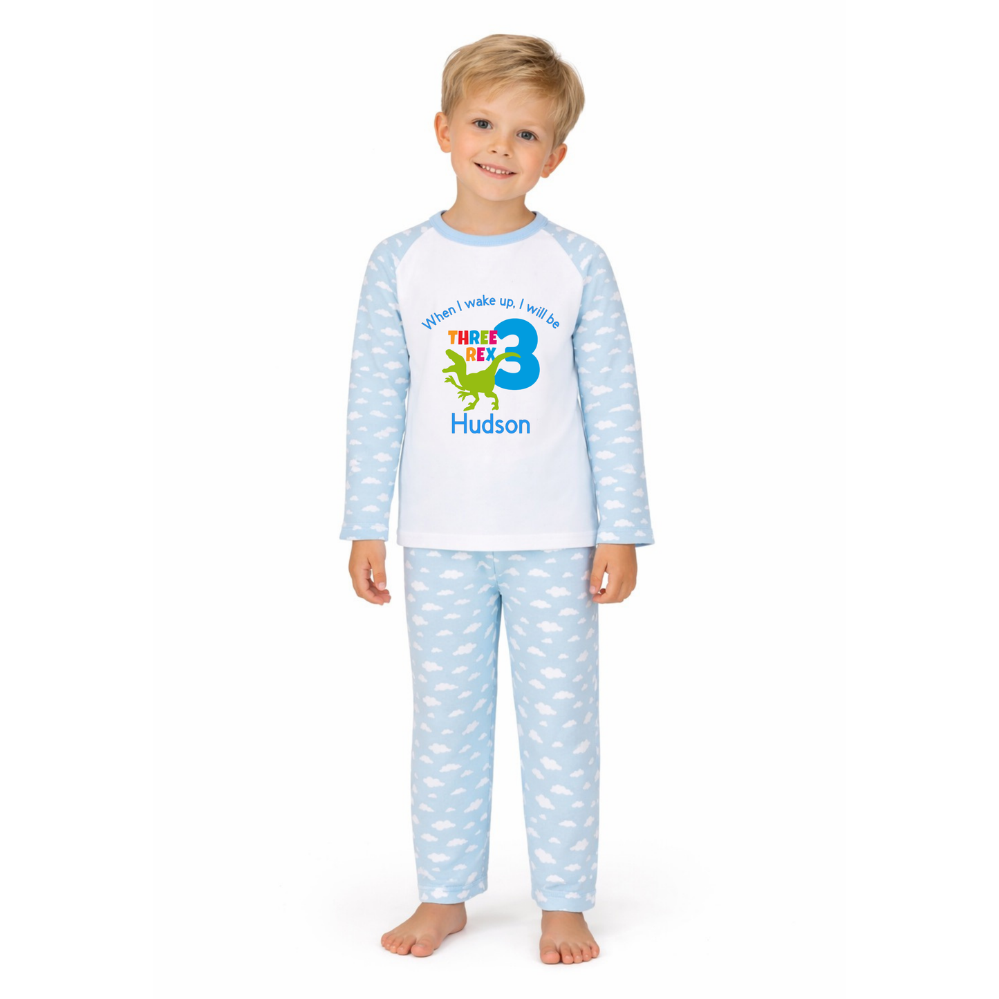 Personalised T-Rex (3 Rex) Pyjamas