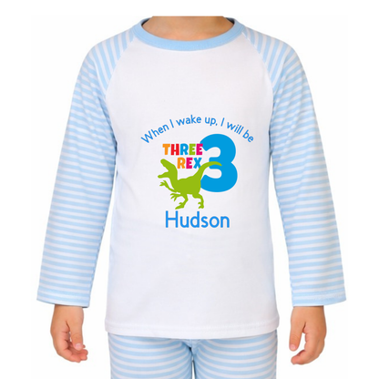 Personalised T-Rex (3 Rex) Pyjamas